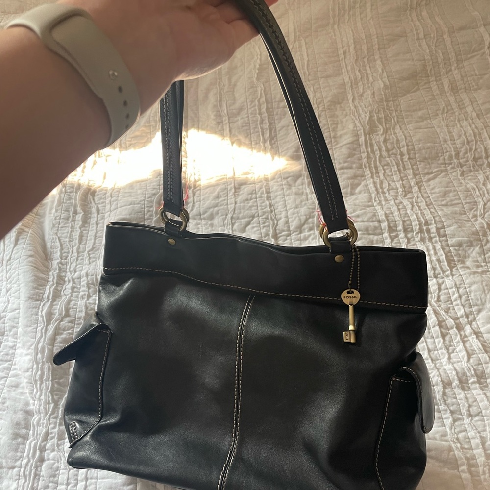 Fossil Black Leather Handbag